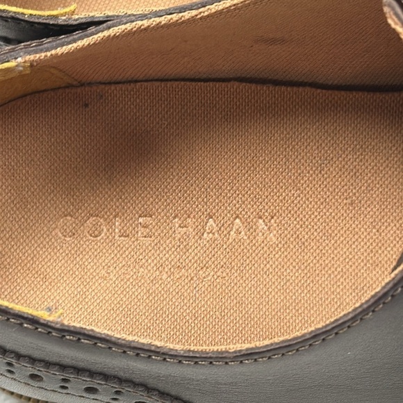 COLE HAAN  GRAND OS OXFORD Dark Brown, Wingtip Oxford Lace Up Shoes, 10.5 M EUC